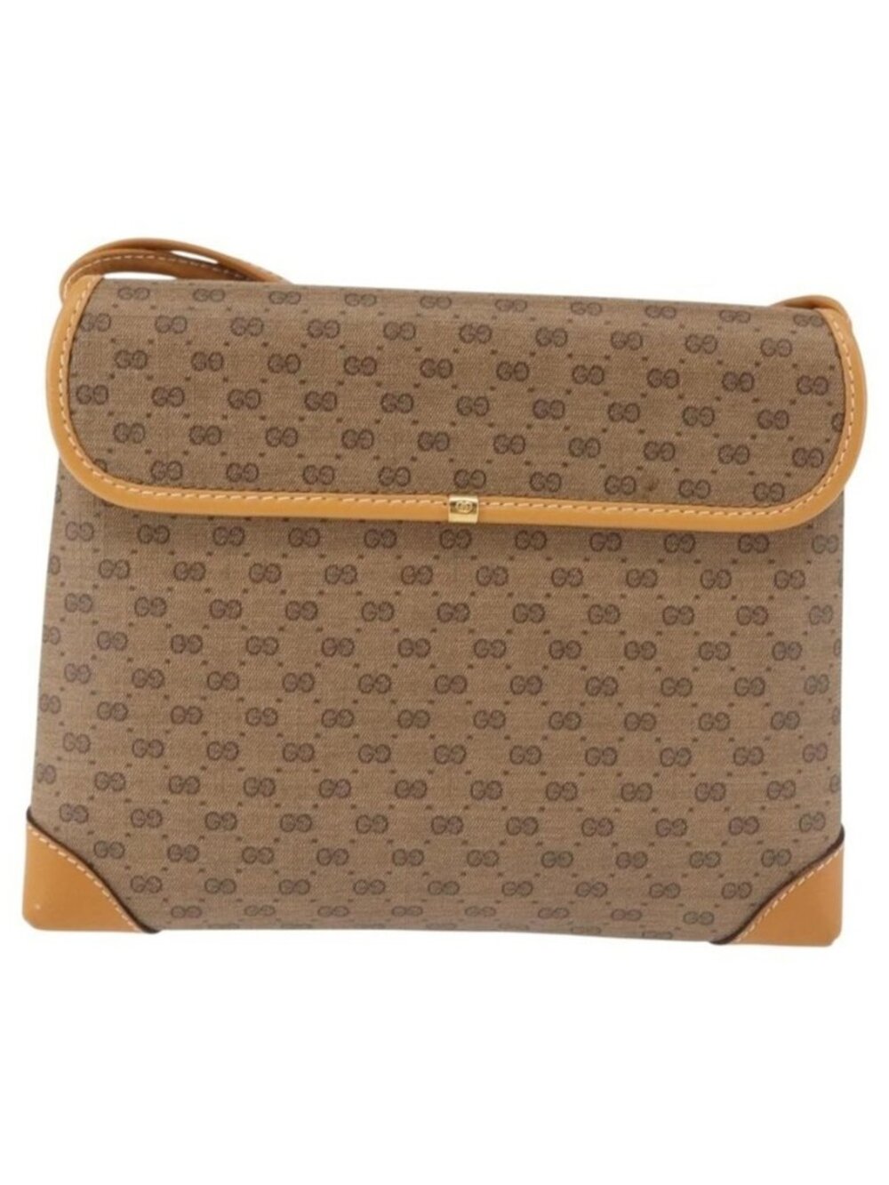 Authentic GUCCI Micro GG Supreme Shoulder Bag PVC Beige Gold 007 92 5548 - Picture 14 of 16